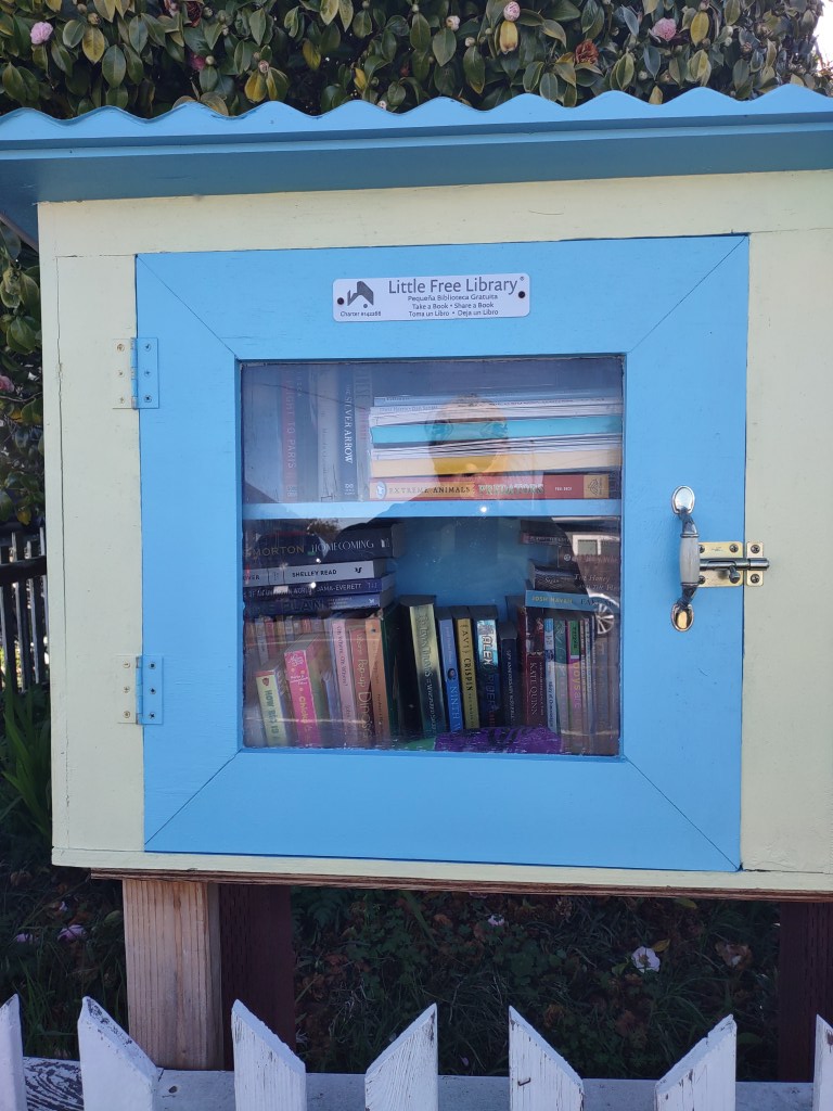 Tiny free library on S. Harrison Street, Fort Bragg (Pomo Bluffs in the Braided Dimensions Series) 